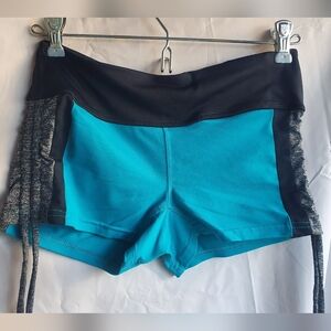Women's Blue and Black Athletic Shorts